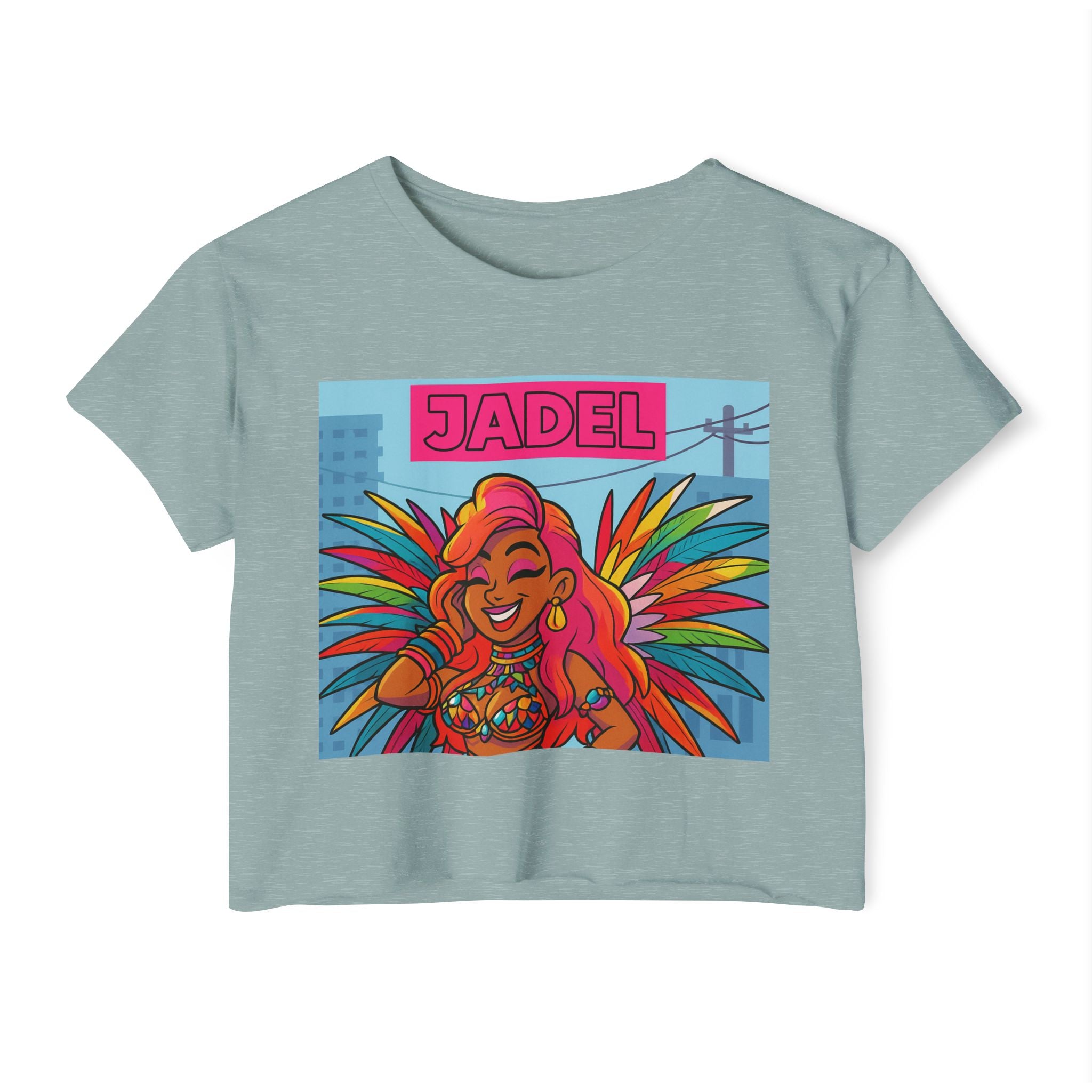 Vibrant Festival Crop Top for Women, Summer Tank, Colorful Graphic Tee, Casual Party Wear, Outdoor Concert Apparel