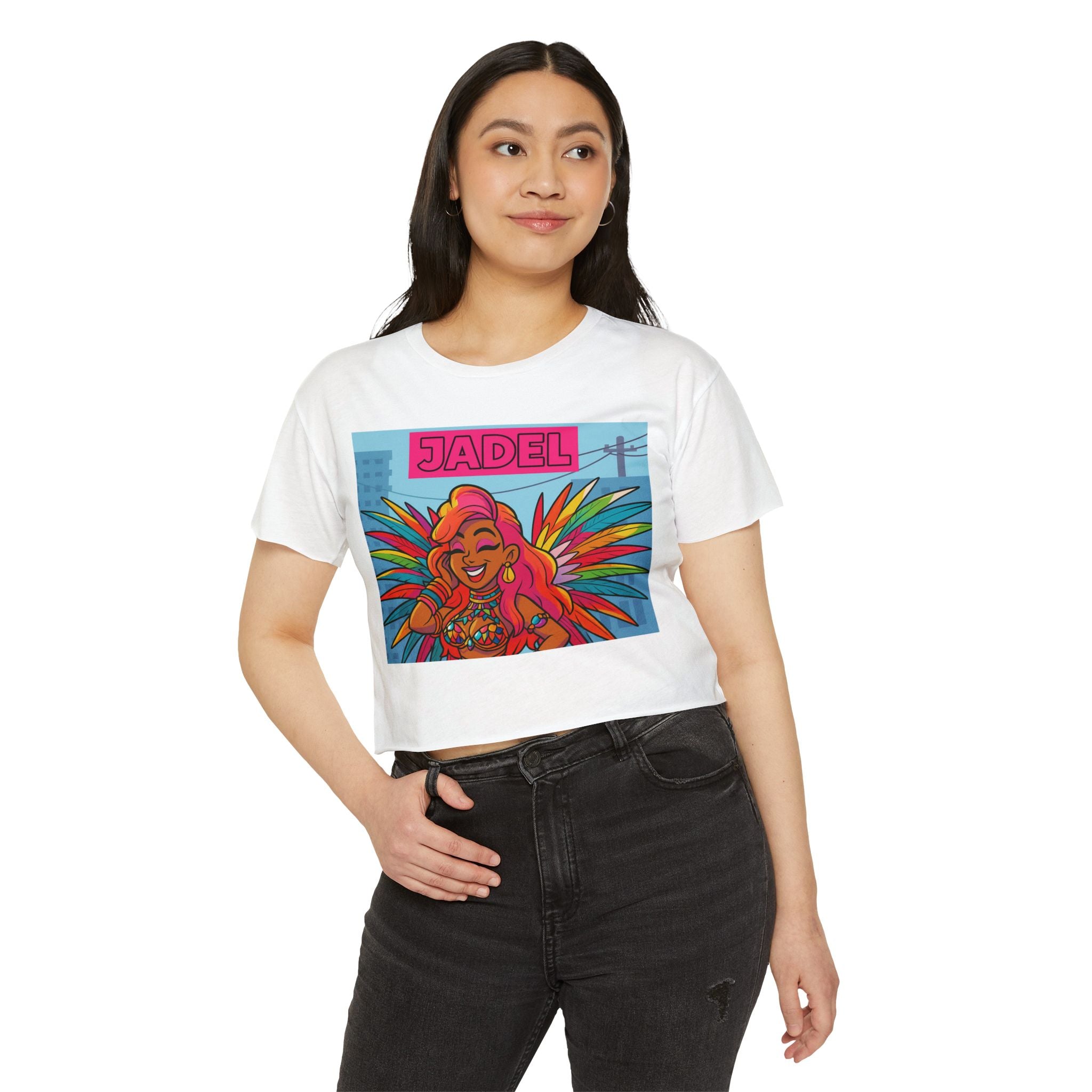 Vibrant Festival Crop Top for Women, Summer Tank, Colorful Graphic Tee, Casual Party Wear, Outdoor Concert Apparel